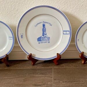 Porcelain Cerabel Plates 3 Belgium 1960s